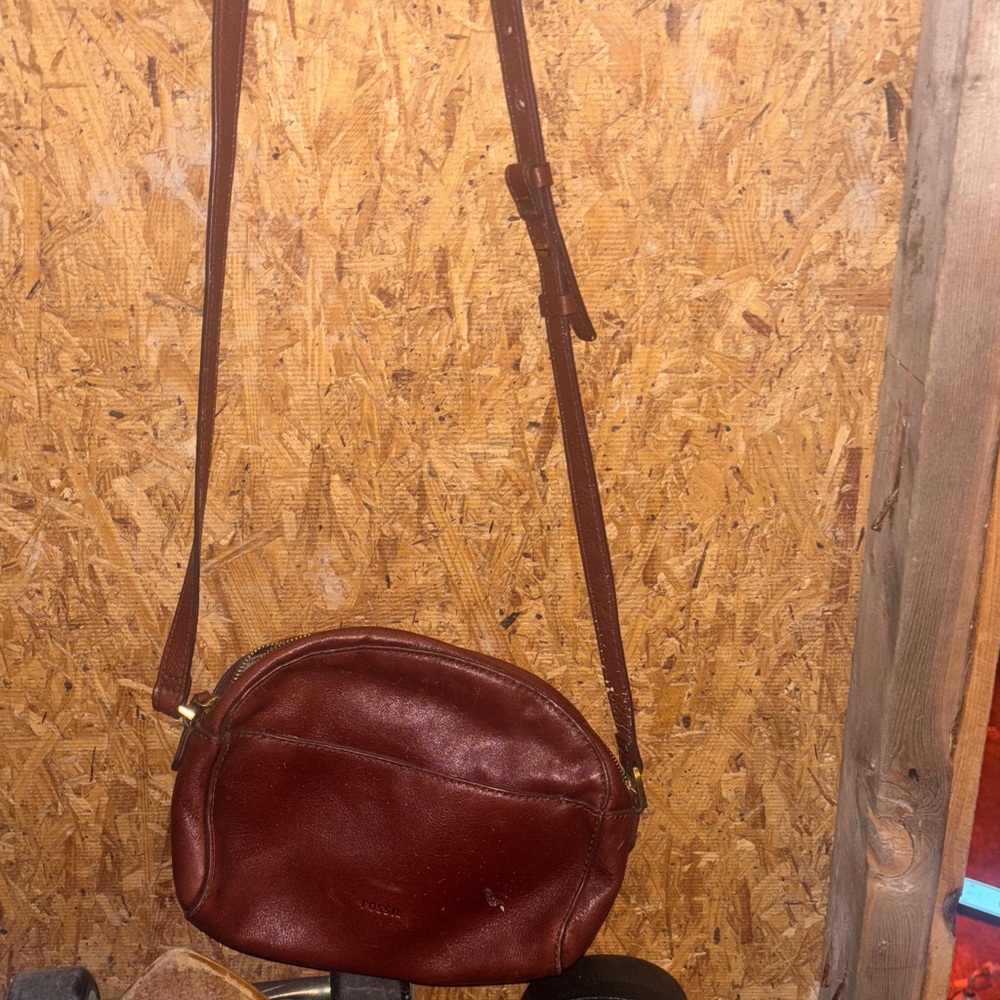 Fossil Brown Leather Belt Bag